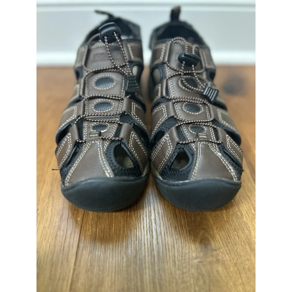 KHOMBU COMFORT Size 9 Brown Fisherman Sandal Shoes Closed Toe